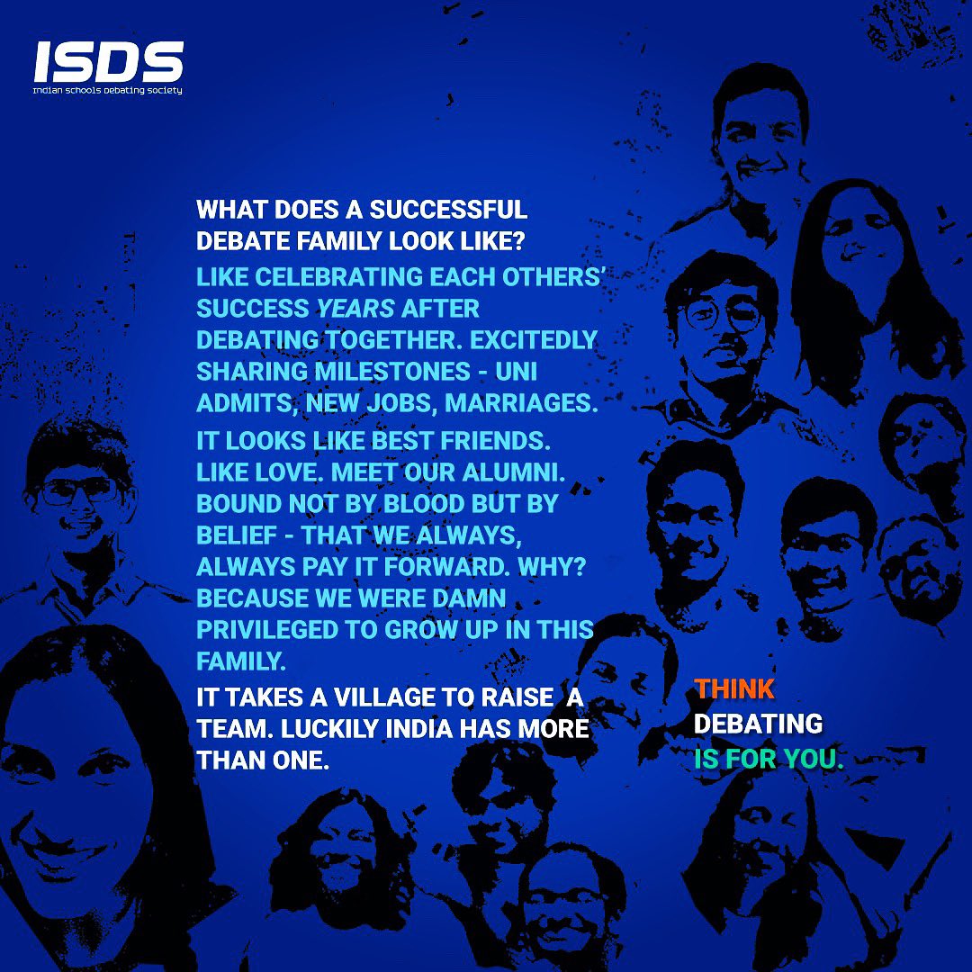 We’re competitive in debates. We work hard and make no apologies for that. But now, and years from now, we’ll have your back. 

Think debating is just about winning that one debate? Think again. 

#tribeswhichscribe #geeksquadgoals #isds #debate