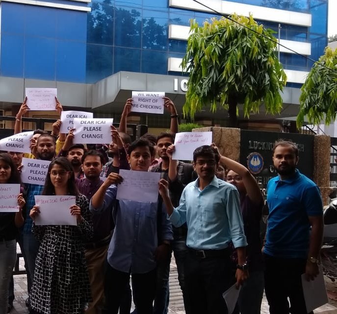 RudranshBharat's tweet image. Thousands of students protesting against draconian rule of @icai at Lucknow chapter but govt is silent institute president is celebrating his birthday while lacs of students are on road across the country.
#icaipresidentmissing 
#icaiprotest