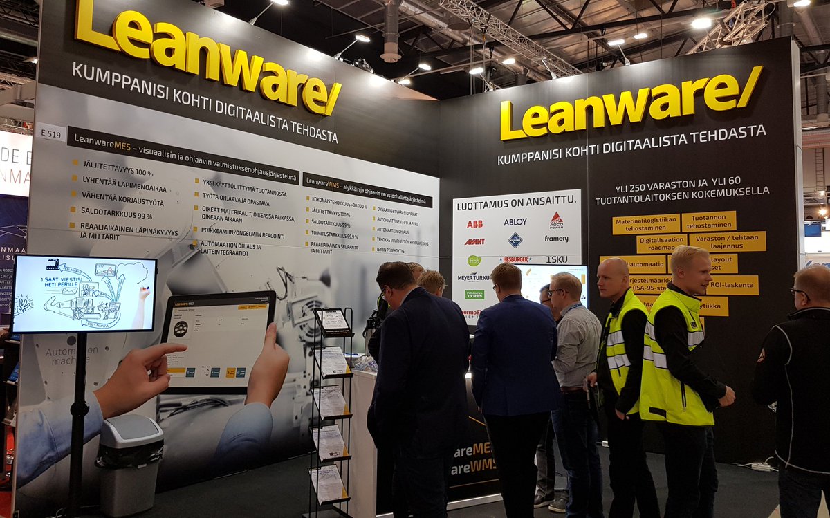 @AhlqvistHenri kävi #alihankinta2019 messuilla. Jäsenten osastoista tuli vastaan ensimmäisenä <a href="/LeanwareOy/">Leanware</a>