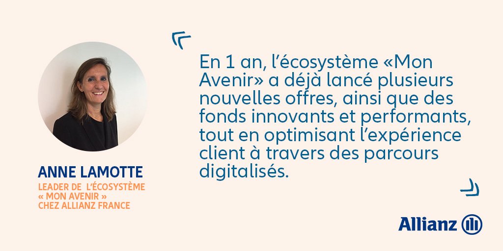 <a href="/lamottean/">anne lamotte</a> "Avec l’écosystème "Mon #Avenir, Allianz France prévoit et optimise les revenus futurs de ses clients. Nos équipes expérimentées multi-compétence mettent leur talent au service de nos clients pour apporter une réponse au besoin de chacun en termes d’épargne et de retraite..."