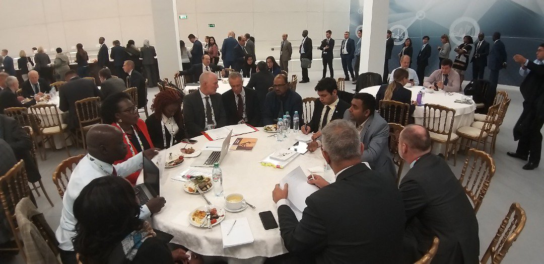 The WGEI steering committee meeting on the sidelines at lunch. #INTOSAIjournal #incosai2019