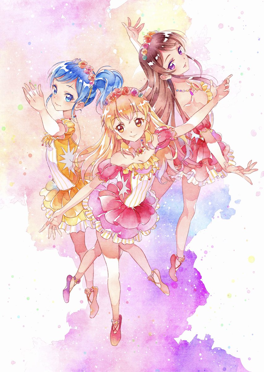 O Xrhsths 加藤アカツキ Sto Twitter Adobe Frescoの水彩ブラシが話題になってるのでclip Studio Paintで描いた水彩風イラストも載せておきますね そんなことよりアイカツを見てくれ