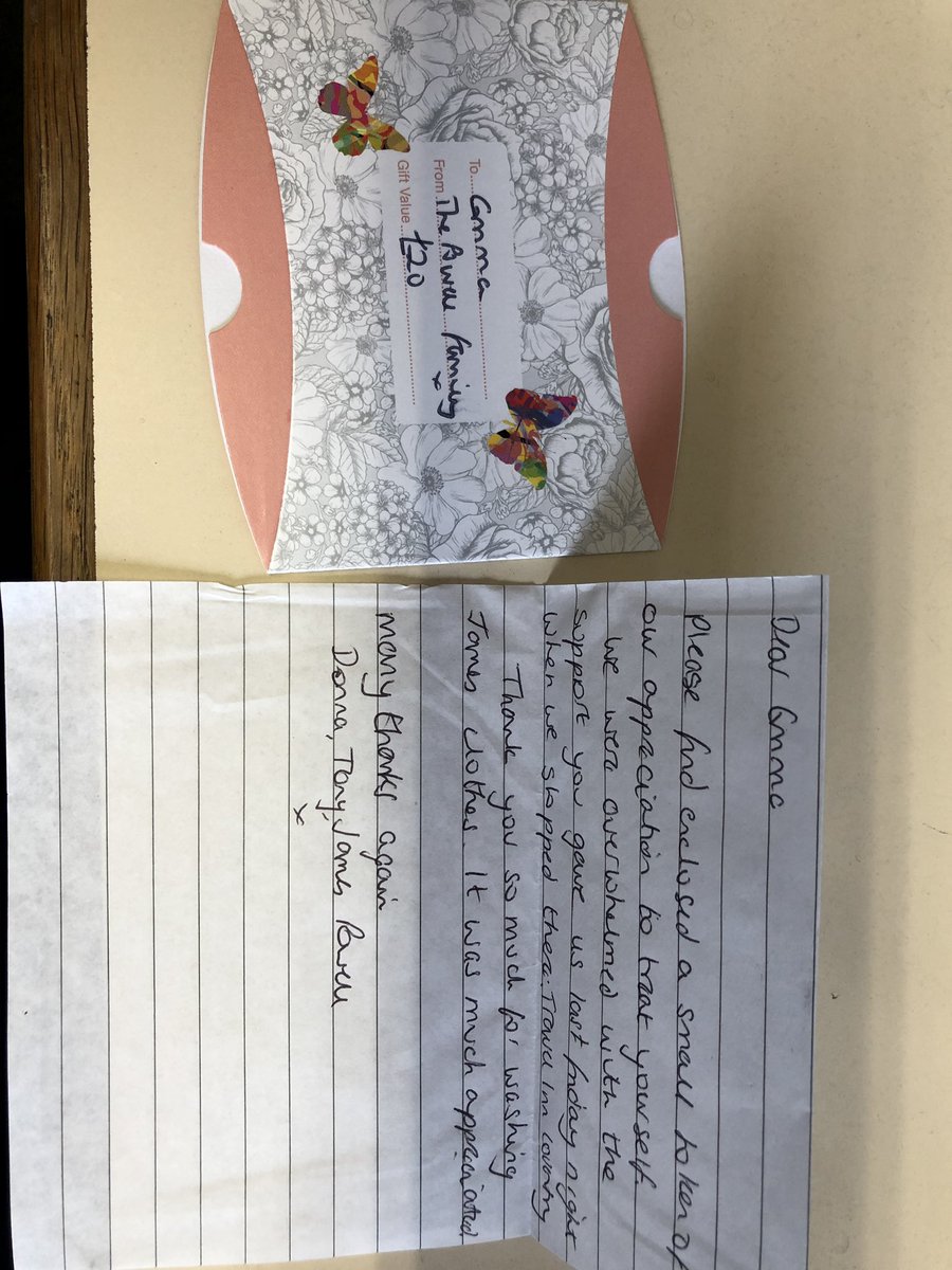 Lovely recognition for Emma for delivering great service at m6jct2 premier inn