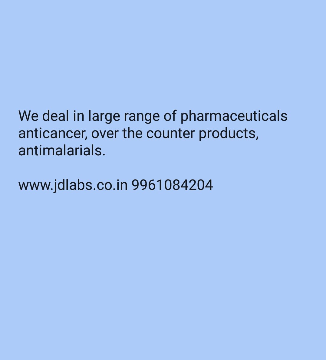 jdlabs_'s tweet image. For any kind of #pharmaceuticals contact us jdlabs.co.in