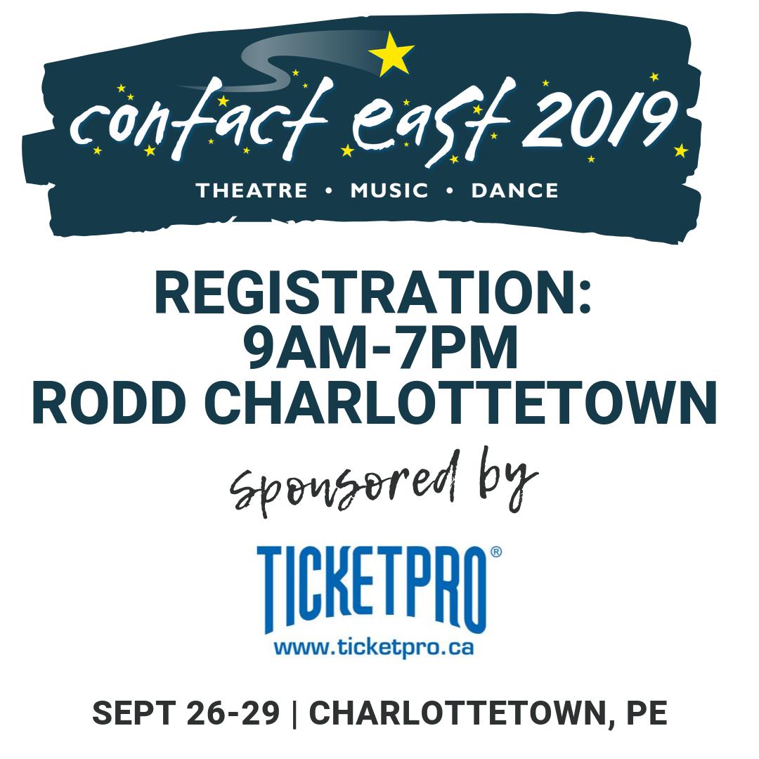 Today's the day! Registration for #ContactEast2019 is open today from 9:00am-7:00pm in the Rodd Charlottetown Hotel Provinces Terrace. A big thanks to <a href="/Ticketpro_Ca/">Ticketpro.ca</a> for sponsoring our registration booth!