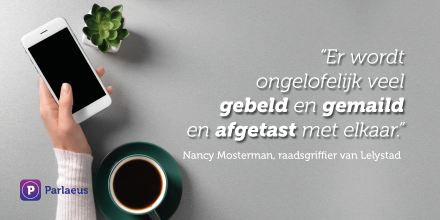 Besluitvorming met 17 fracties is niet gemakkelijk: “Er wordt ongelofelijk veel gebeld en gemaild en afgetast met elkaar.” Het hele interview met Nancy Mosterman lezen? #Parlaeus parlaeus.nl/nancy-mosterma…