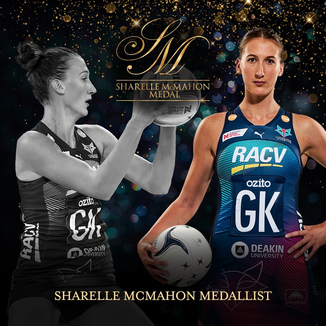MelbourneVixens's tweet photo. Congratulations to our 2019 Sharelle McMahon Medallist, @emily_mannix!

#GoVixens https://t.co/IyENTzK7Yk