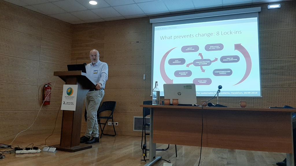 ARC2020eu's tweet photo. 8 lock-ins preventing change via Emile Frison of @IPESfood 
Export-orientation
Path dependency
Measures of success
Short term thinking 
Compartmentalised thinking
Feeding the world narrative
Cheap food expectation.
All buffered by a concentration of power 
#agroecology_europe https://t.co/EhoaAVGygL