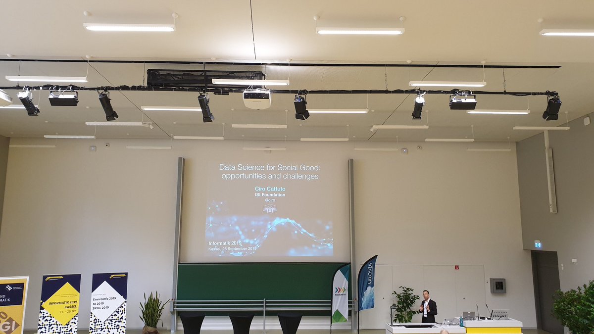 weakmath's tweet photo. #Informatik2019 #keynote "Data Science for the social good" https://t.co/Wf2bL9BdCy