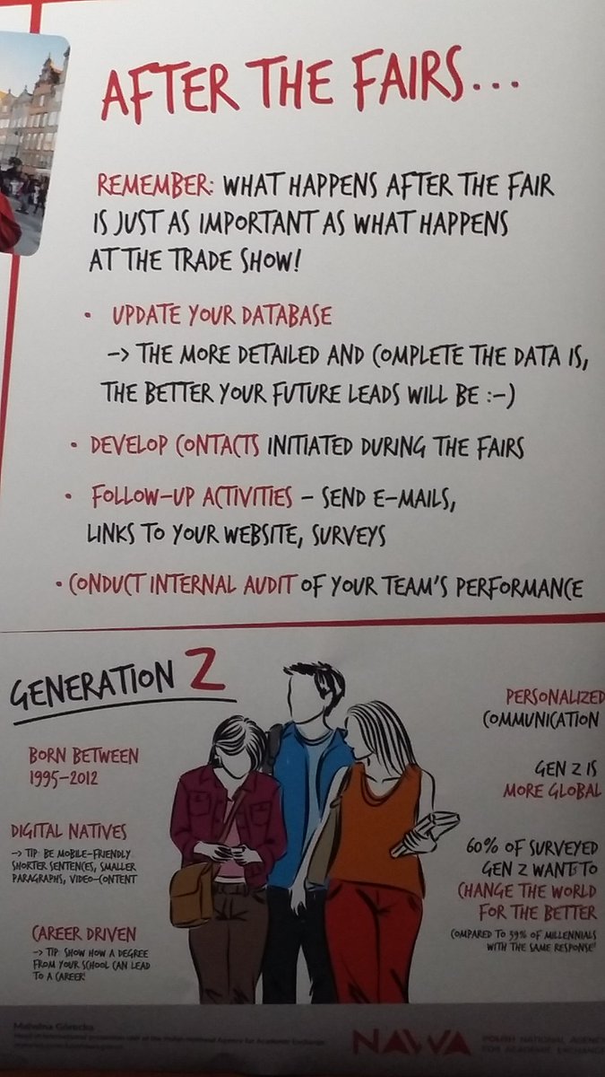 RennesUniv_EN's tweet photo. @TheEAIE Nice tips from #NAWA_Poland for promotion of study programmes at Education fairs towards digital native audiences at today #EAIE2019 poster session https://t.co/QCBnUzipcc