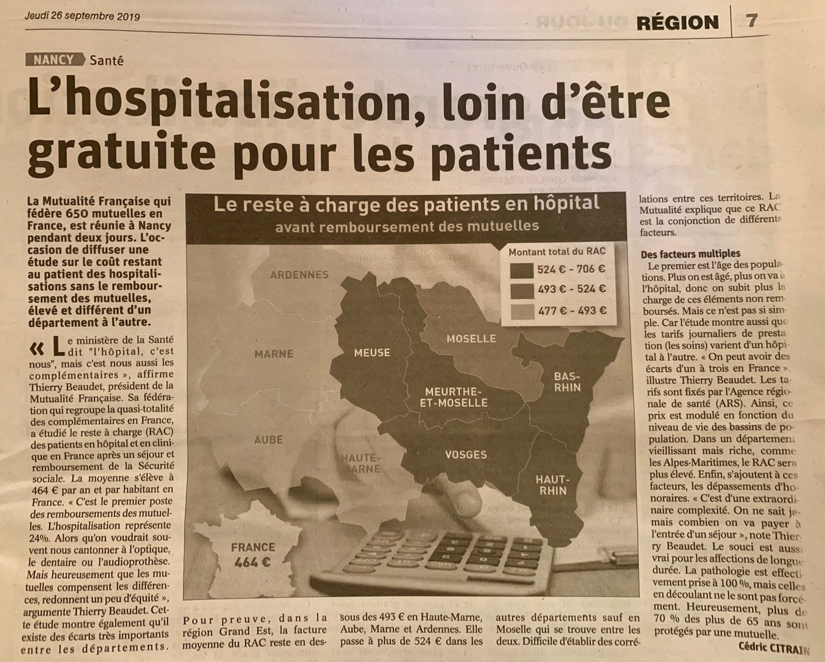 #JRMF2019  Pour lutter contre les idées reçues sur les interventions des mutuelles ... l’hospitalisation 1er poste de dépenses, 24% des remboursements des mutuelles! ⁦@ThierryBeaudet⁩ dans ⁦@lestrepublicain⁩