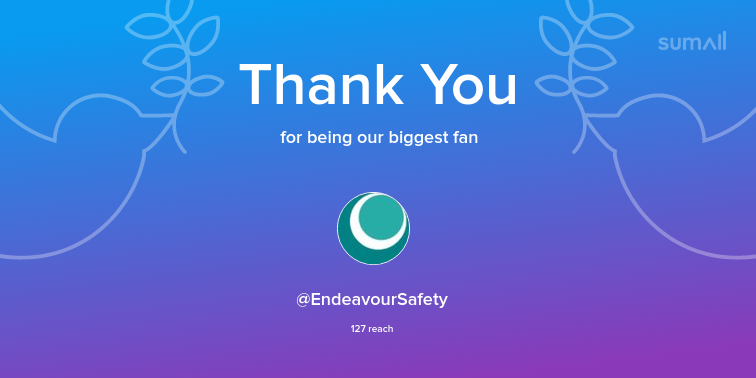 Our biggest fans this week: EndeavourSafety. Thank you! via sumall.com/thankyou?utm_s…