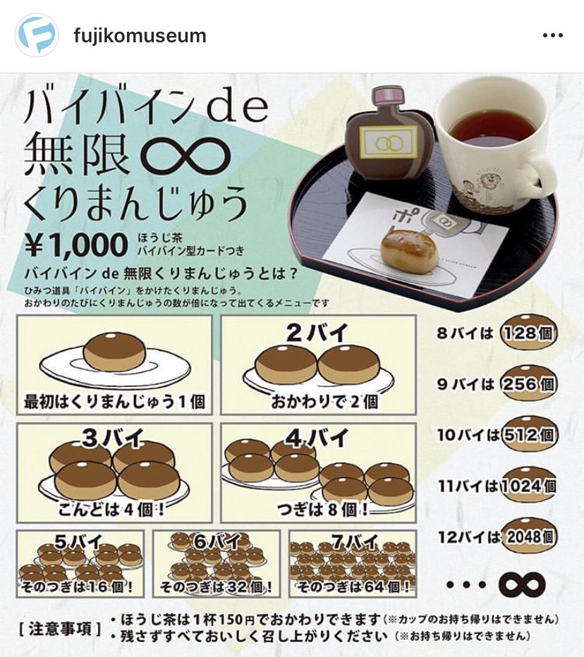 おかわりするごとに栗まんじゅうが倍になる夢のメニュー バイバイン が藤子 F 不二雄ミュージアムに登場 トラウマが現実になるとは Togetter おかわりするごとに栗まんじゅうが倍になる夢のメニュー バイバイン が藤子 F 不二雄ミュージアムに登場 トラウマが現実になるとは Togetter
