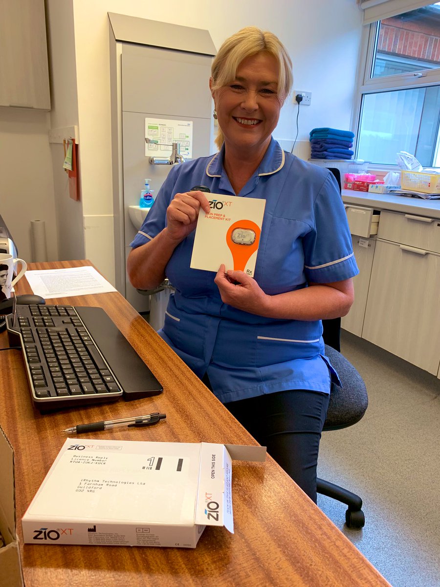 Working closely with Dr Ruth Chambers et al <a href="/KeeleUniversity/">Keele University 🐿️</a> #research @StaffsCCGs piloting a new 14d #ECG pathway in 1*care to improve #diagnosis &amp; #outcomes. Thanks GP Dr Ahmed &amp; HCA Jane, patients loved being part of it! #ZioByiRhythm <a href="/iRhythm_UK/">iRhythm Technologies UK</a>