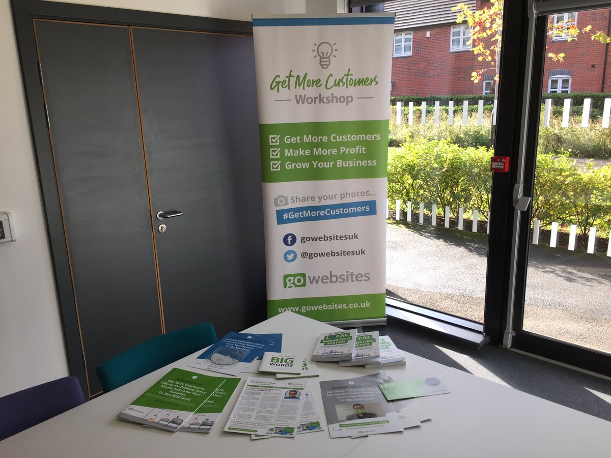 gowebsitesuk's tweet photo. Really excited to be hosting the #GetMoreCustomers Workshop today in Leicester and seeing how our awesome attendees can put these proven 'customer getting' systems to work in their businesses! https://t.co/07RrO7E5z9