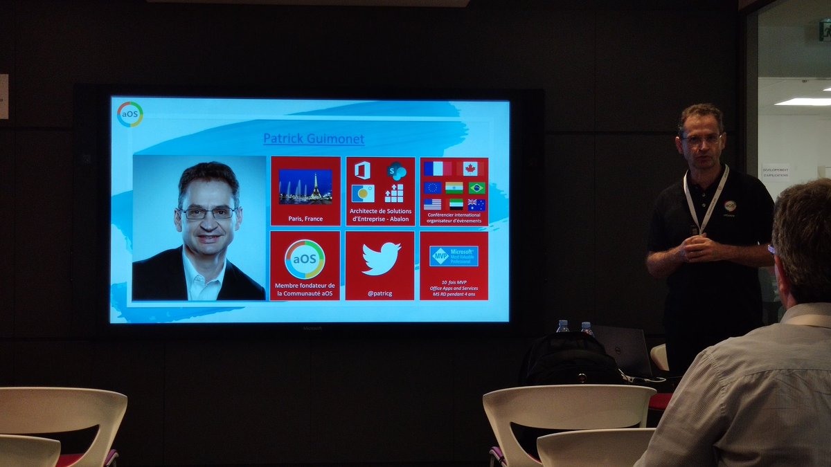 _maxduca's tweet image. 2nd session at the #aosmonaco #aos with @patricg aboutissent the power platform.