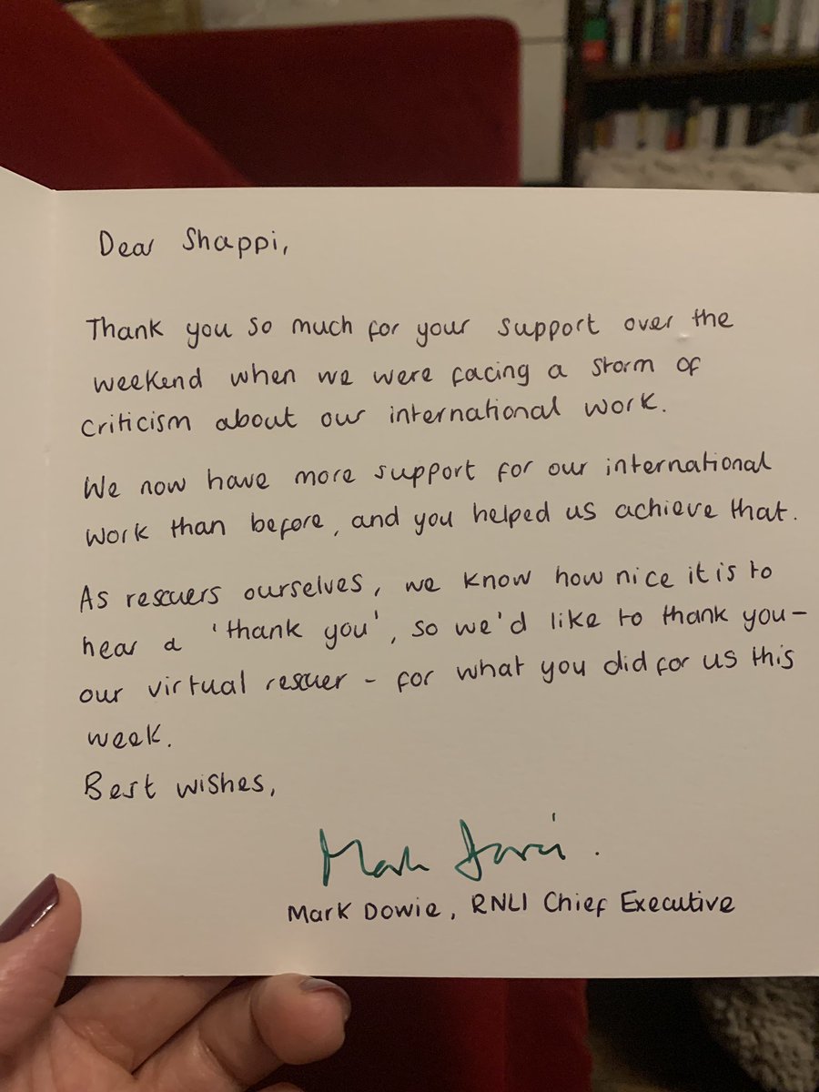 This is a lovely thing and made my day. Thank you to everyone on here who swooped in and drowned out the preposterous criticism of <a href="/RNLI/">RNLI</a>. It was heartening to see. You are much loved and appreciated. Standing up for the RNLI was our duty xx