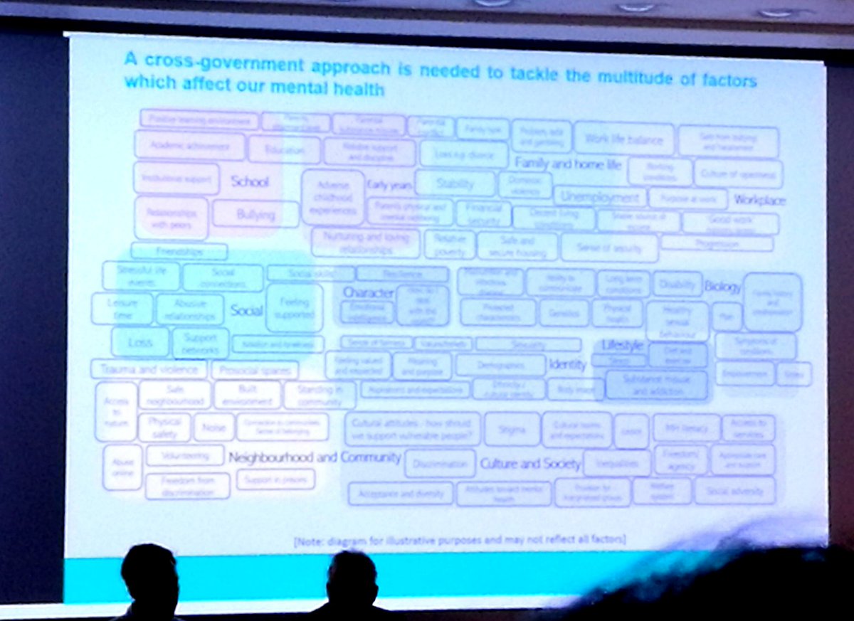 VictoriaMWells's tweet photo. A cross-government approach is imperative to tackling all of these factors which impact on our mental health #MentalHealth2019  #Govconnect #mentalhealth https://t.co/vGB1SDl2GL