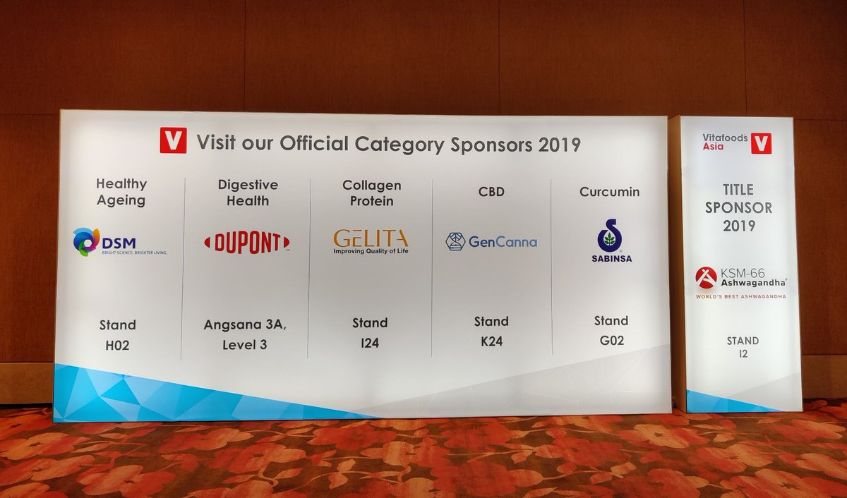 VitafoodsAsia (@vitafoodsasia) on Twitter photo Thank you for attending Vitafoods Asia 2019! We hope to see you again next year.
#VFA19 was made possible by our sponsors:
<a href="/KSM_Ashwagandha/">KSM-66 Ashwagandha </a>
<a href="/Danisco/">Nutrition & Biosciences</a>
@DSM
<a href="/GELITA/">Angeles B.V.</a>.Global
<a href="/GenCanna/">GenCanna</a>
<a href="/sabinsa/">Sabinsa</a>
#VFA19 Thank you for attending Vitafoods Asia 2019! We hope to see you again next year.
#VFA19 was made possible by our sponsors:
<a href="/KSM_Ashwagandha/">KSM-66 Ashwagandha </a>
<a href="/Danisco/">Nutrition & Biosciences</a>
@DSM
<a href="/GELITA/">Angeles B.V.</a>.Global
<a href="/GenCanna/">GenCanna</a>
<a href="/sabinsa/">Sabinsa</a>
#VFA19