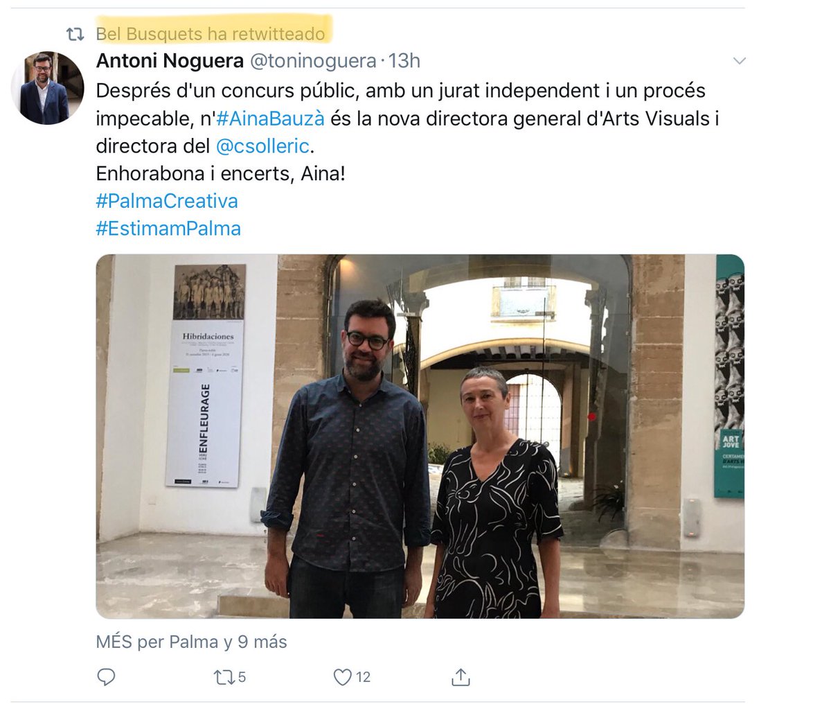 AntoniaRoca's tweet photo. La Sra Busquets aplaudeix el concurs públic pel Casal Solleric, però es nega a fer un procediment obert pel director gerent del Teatre Principal i l’anomena a dit....molt coherent! https://t.co/c1FNowhHYf