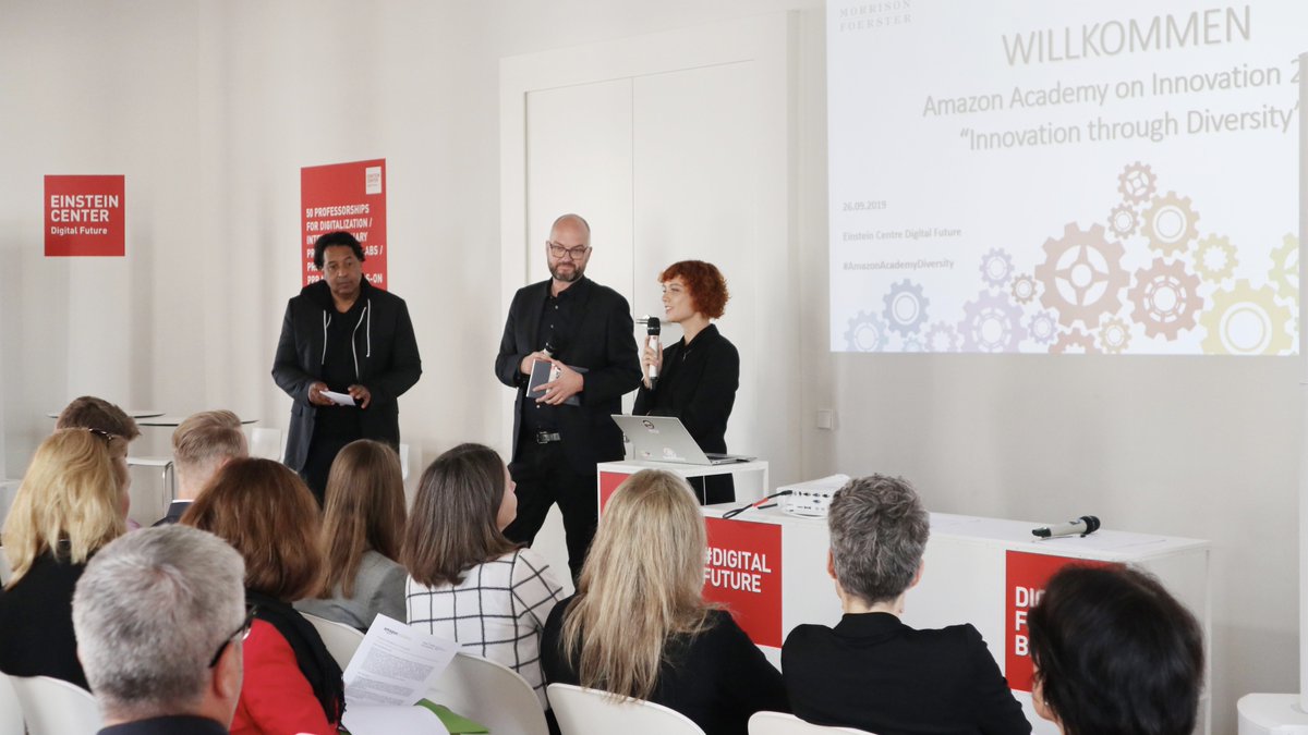 Einstein Center Digital Future (@ecdigitalfuture) on Twitter photo Innovation through Diversity: Herausforderungen und Chancen von Vielfalt angesichts der #Digitalisierung. Wir freuen uns auf spannende Diskussionen bei der #AmazonAcademyonInnovation in Kooperation mit <a href="/WWU_Muenster/">Universität Münster</a> heute <a href="/ECDigitalFuture/">Einstein Center Digital Future</a>. #AmazonAcademyDiversity #digitalfuture Innovation through Diversity: Herausforderungen und Chancen von Vielfalt angesichts der #Digitalisierung. Wir freuen uns auf spannende Diskussionen bei der #AmazonAcademyonInnovation in Kooperation mit <a href="/WWU_Muenster/">Universität Münster</a> heute <a href="/ECDigitalFuture/">Einstein Center Digital Future</a>. #AmazonAcademyDiversity #digitalfuture