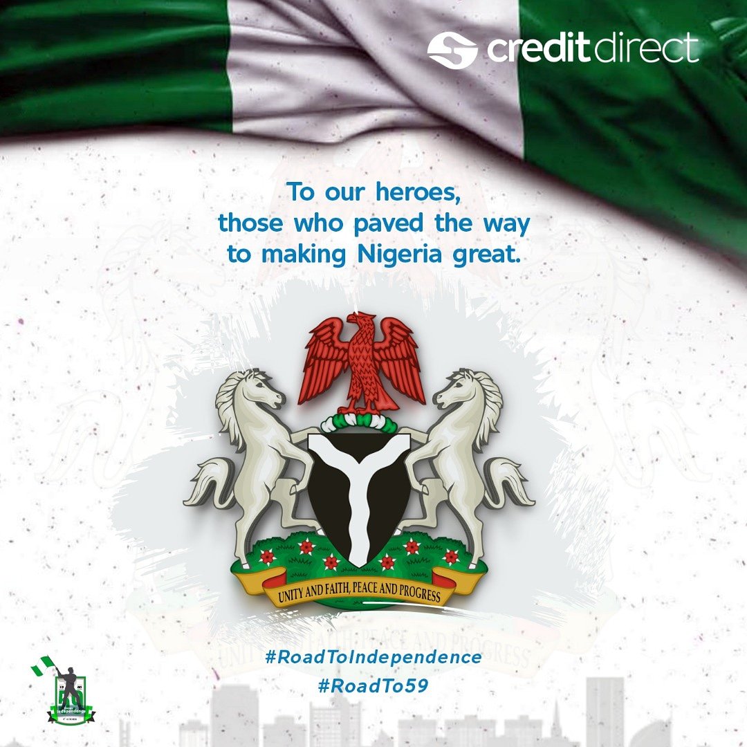 creditdirectltd's tweet photo. To our Heroes... those who paved the way to making Nigeria Great again..... 

#roadto59 #roadtoindependence19 https://t.co/edGfzBkIRq