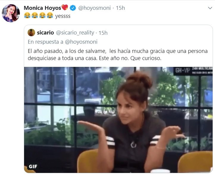saavedra186's tweet photo. No @hoyosmoni. El año pasado toda una casa se puso en contra de una chica de 24 años, injuriándola, discriminándola, aislándola y machacándola a más no poder... Pero sucedió lo impensable: esta chica resistió y, al final venció.
Miriam Saavedra te aplastó Mónica. Acéptalo.
(1/2) https://t.co/A782GiugMl