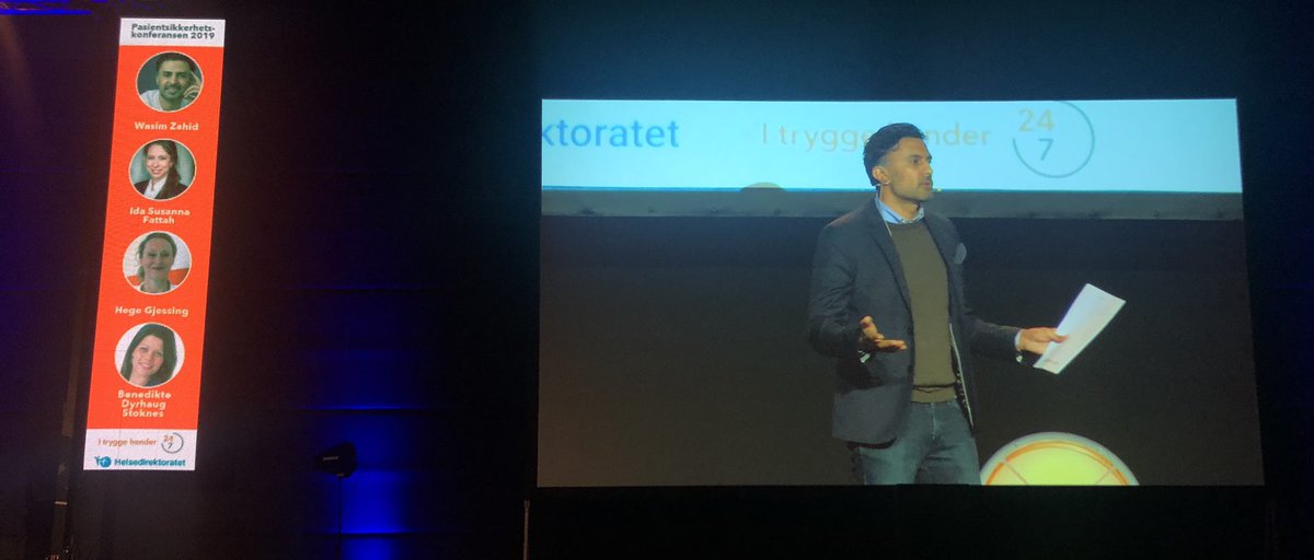 Wasim Zahid diskuterer hvordan vi tenker og jobber med feil på sykehus og i fastlege systemet med rutinert panel! <a href="/benediktdyrhaug/">Benedikte D Stoknes</a> @HegeGjessing <a href="/idasus/">Ida Susanna</a> #itryggehender