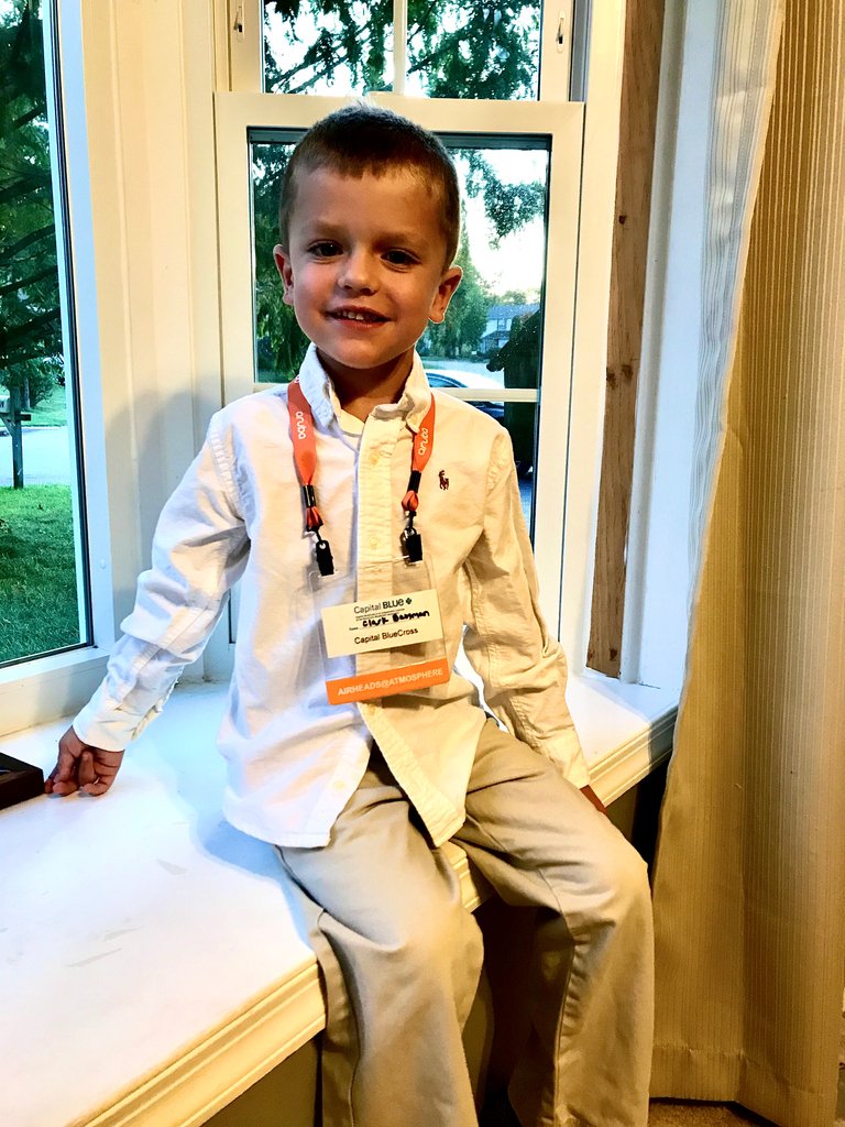 My guy had "career day" at preschool yesterday and had to dress up as what he'd like to be when he grows up.