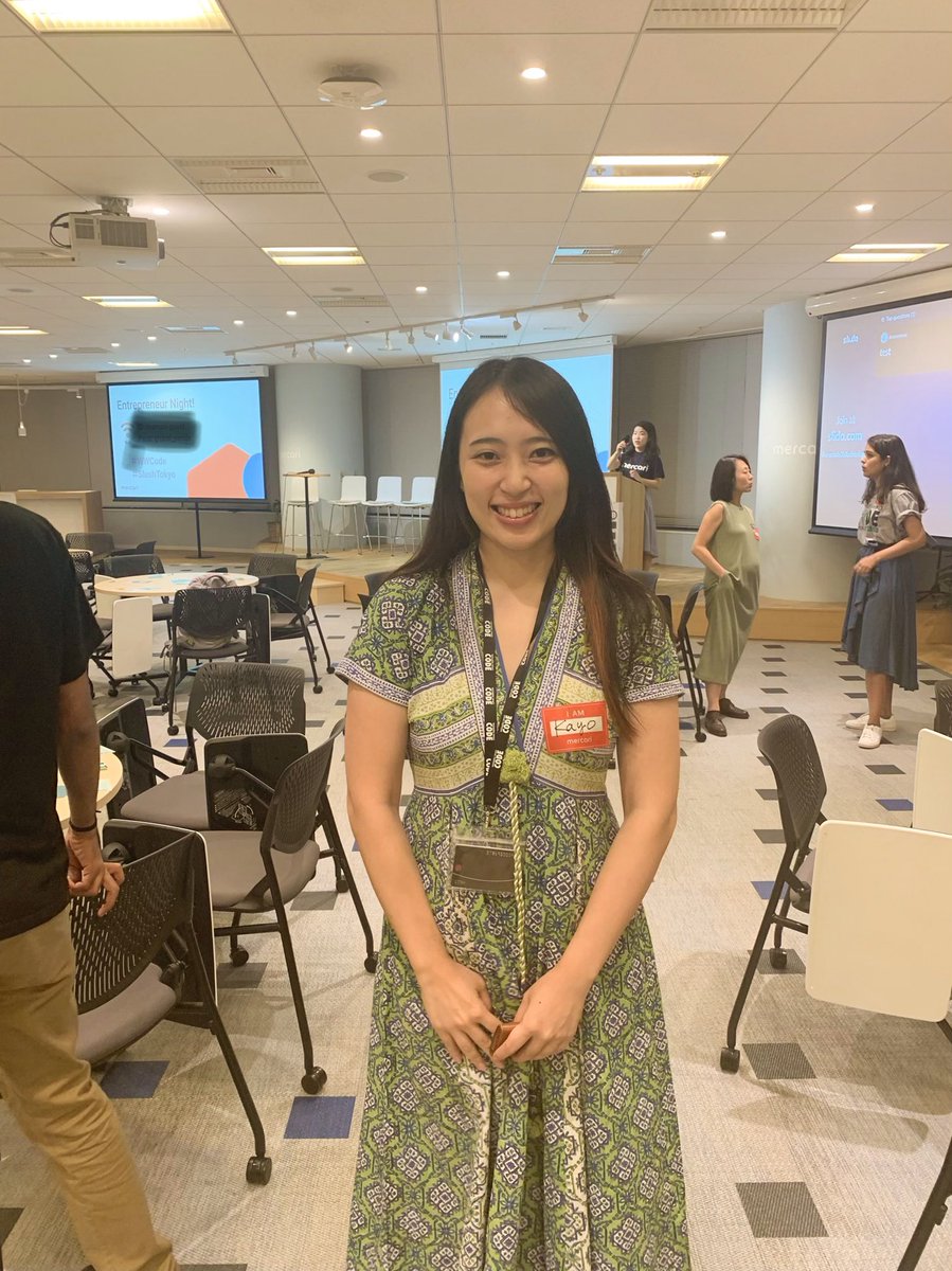 今日は #SlushTokyo と #WWCode
のイベントでアントレプレナーナイト🌕開催！@メルカリ

今回は4人目のスピーカーとして登壇🔈します☀️

インドの話をするので先日アノーキーで買ったインド柄の👗着てきました笑

緊張するので早く終わって欲しい笑
＃インドメモ