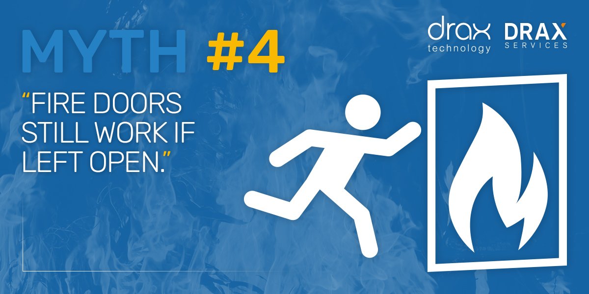Day 4/Myth 4: “Fire doors still work if left open.”

Fire doors resist smoke and flames for a period of time to slow down fire. Leaving them open renders them as useless as a standard door. Ensuring they stay shut as often as possible is important. #FireDoorSafetyWeek