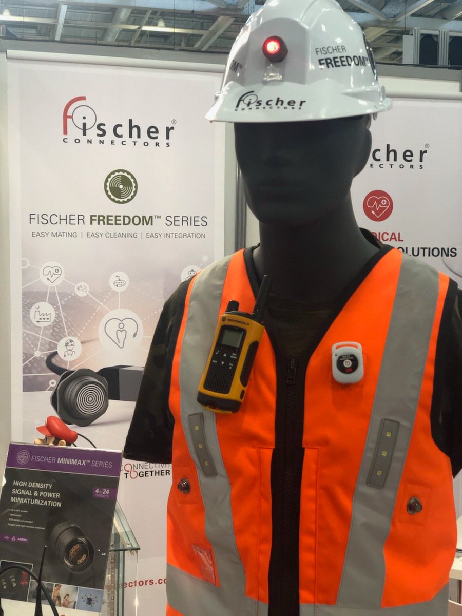 FischerConnect's tweet photo. Last day and opportunity to meet us on booth E52 @MeasurementW in Paris! Don's miss our industrial smart tactical garment featuring the #LP360 connectors, as well as our integrated connectivity solutions including a selection of switches showcased on spot! #ReimagineConnectivity https://t.co/lTxbt0DzY6