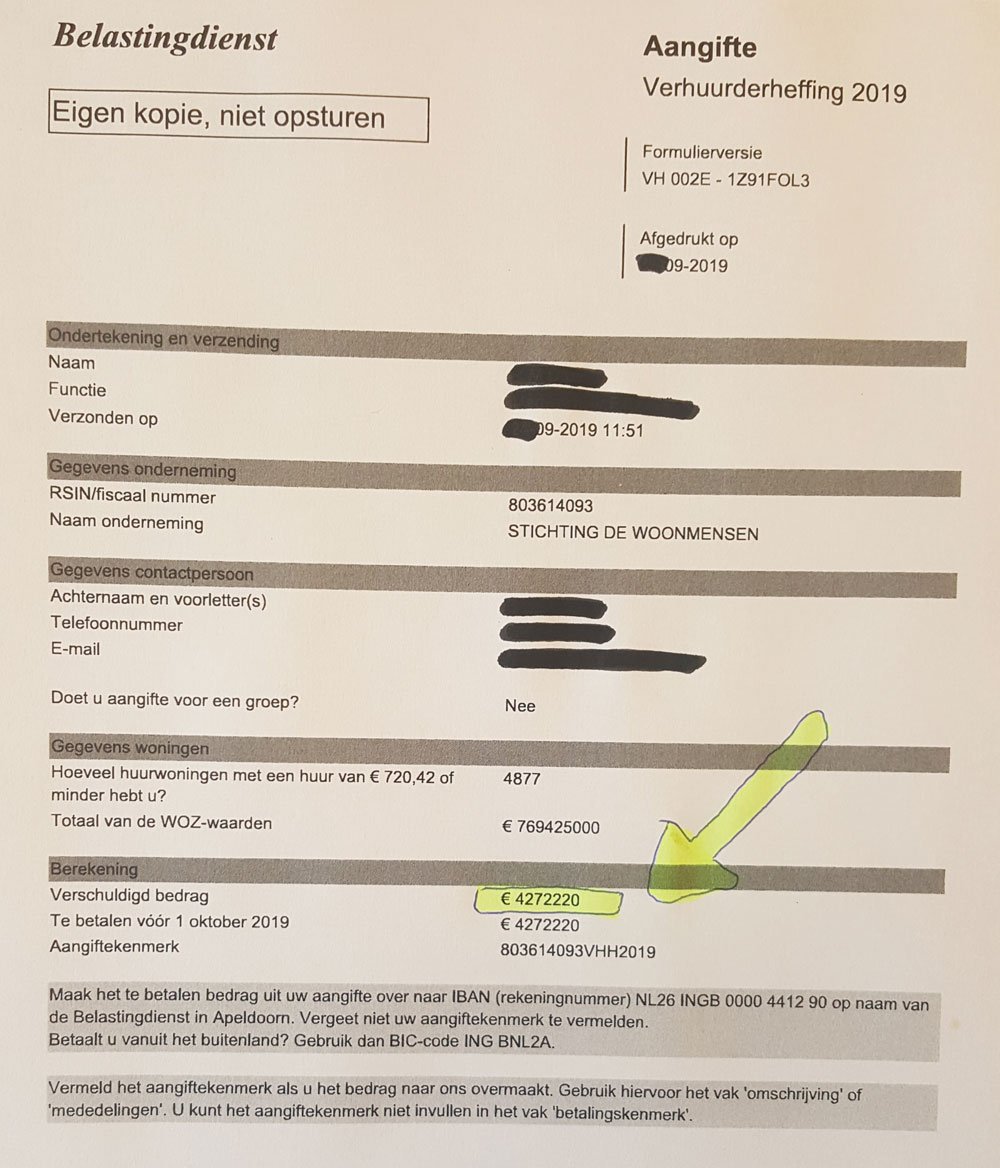 woonmensen's tweet photo. Goedemorgen @WBHoekstra en @KajsaOllongren. Bij deze ruim 4,2 miljoen euro van onze huurders voor de staatskas. Jammer. We hadden veel liever méér woningen willen bouwen en bestaande woningen verduurzamen. #ikwileenhuis #wooncrisis https://t.co/mjJuPirzJV