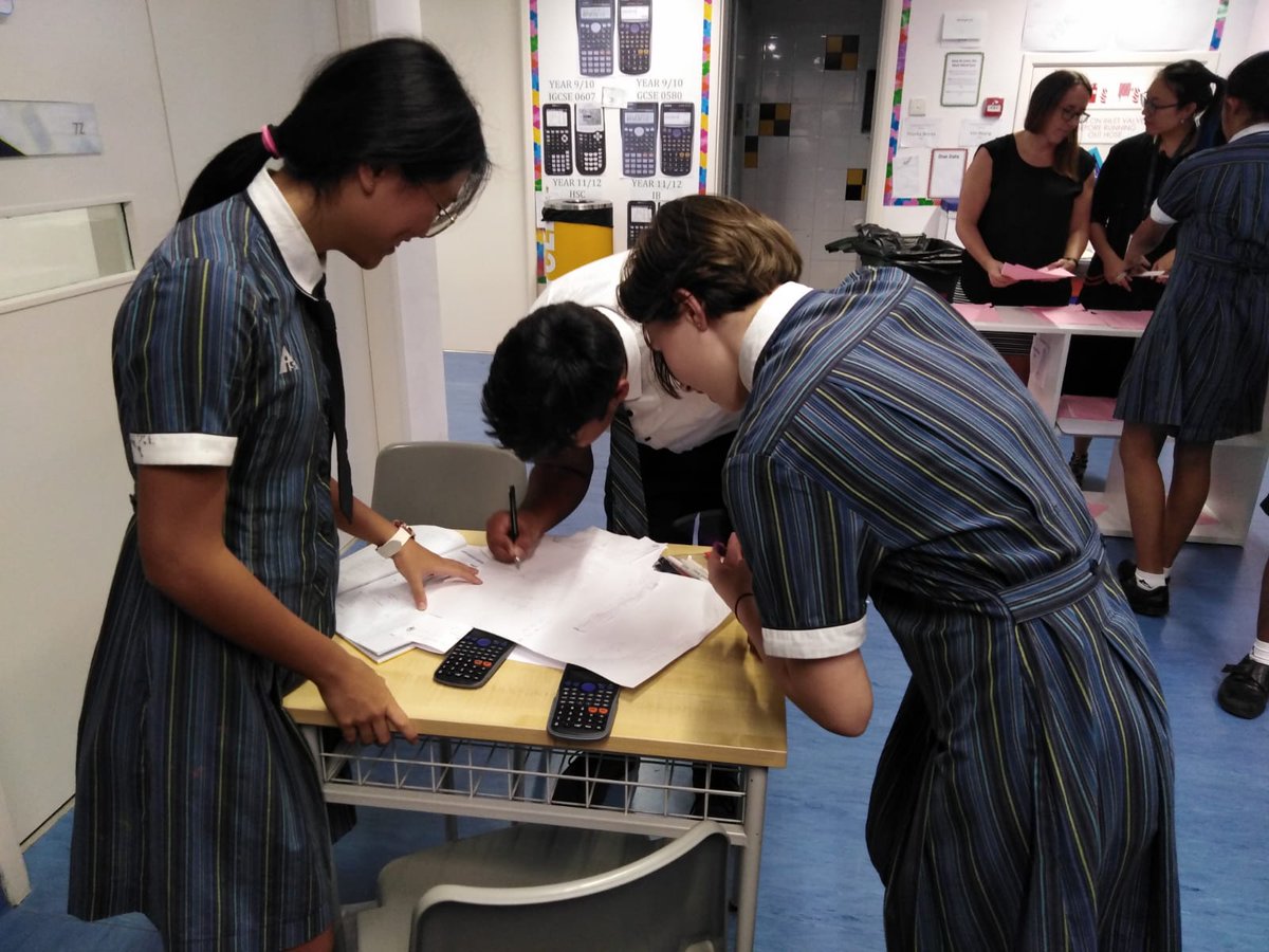 Math_AIS's tweet photo. Some Math chaos in the POD area yesterday with @coachsmithynz and @judithchen186 leading the Year 8 supplementary classes in a Math relay race! Fun, yet challenging!! https://t.co/uMTgIq0eUL