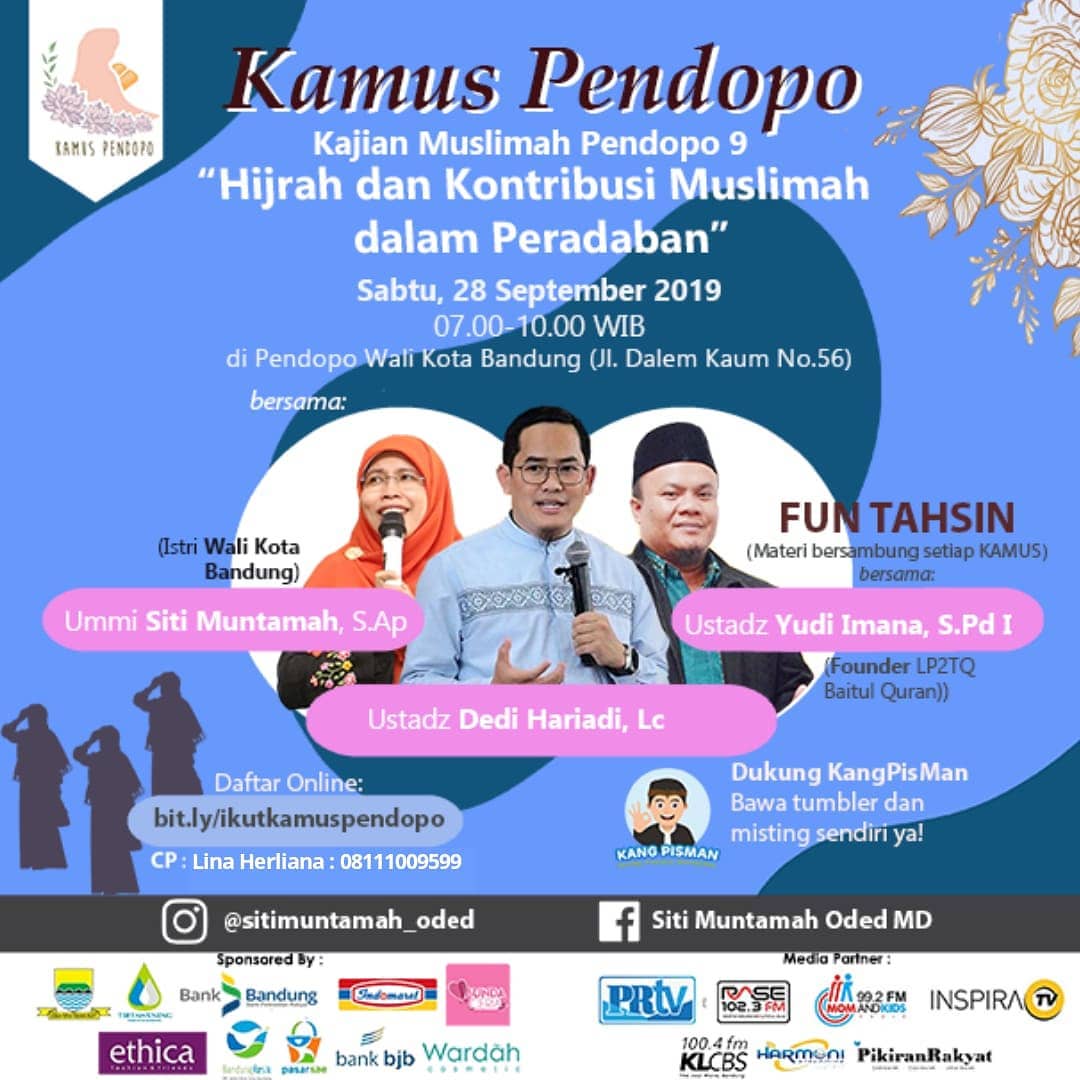Hayu ngumpul di Pendopo, silaturahmi dan terbuka untuk umum ( khusus muslimah ) ⁣
Semoga Alloh Subhanahuwata'ala memudahkan langkah kita semua, aamiin ⁣
⁣
cc @smuntamah_oded 

#kamuspendopo #kajianmuslimah #kajian #bandung #mangoded #walikotabandung