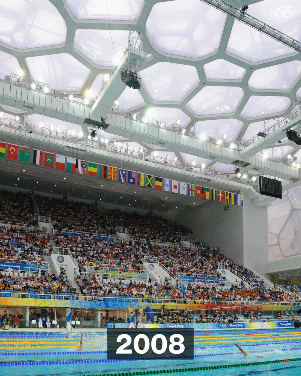 The Beijing 2008 Olympic aquatics venue is now a futuristic water park and an elite international sports venue. #OlympicLegacy #tbt