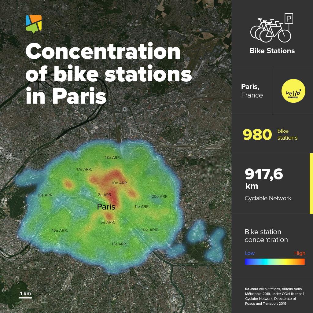 Mapidea Cycling Has Many Positive Effects It Can Improve Your Personal Health It Helps The Environment And It S A Good Social Activity As Well On This Week S Curiosity Map We