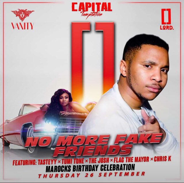 _Lebza's tweet photo. Today we celebrate @Tebza_28 so letβs make it shake daar ko @Vanity_PTA
#NOMOREFAKEFRIENDS
#CapitalTemptation
#TrappingWithTheLords https://t.co/ALDZ6iDsHC