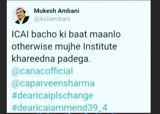 mynk998's tweet image. Maan lo nhi to tumhare papa aa rhe hai #icaipresidentmissing #icaiplschange @canacofficial @caparveensharma