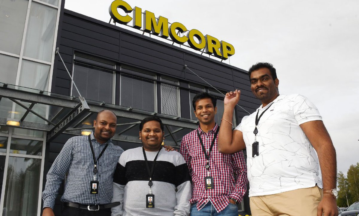 CimcorpGroup's tweet photo. Our Indian office is growing - and visible in #Ulvila. Four engineers from Chennai have been in training in #satakunta for months - and they are enjoying it in here! Read further: https://t.co/vAtGZl9Jyo #cimcorpgrowth #robotics https://t.co/aGJsgrQmBR