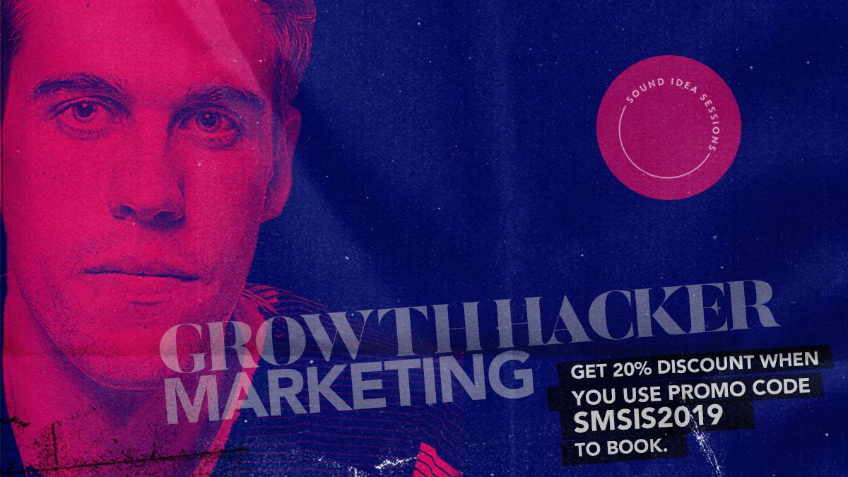 Learn the rules of #GrowthHackerMarketing in a 5hr masterclass with marketing pioneer <a href="/RyanHoliday/">Ryan Holiday</a> .

Get 20% discount when you use promo code SMSIS2019 to book your seat. #SoundIdeaSessions. 🔊: soundideasessions.com