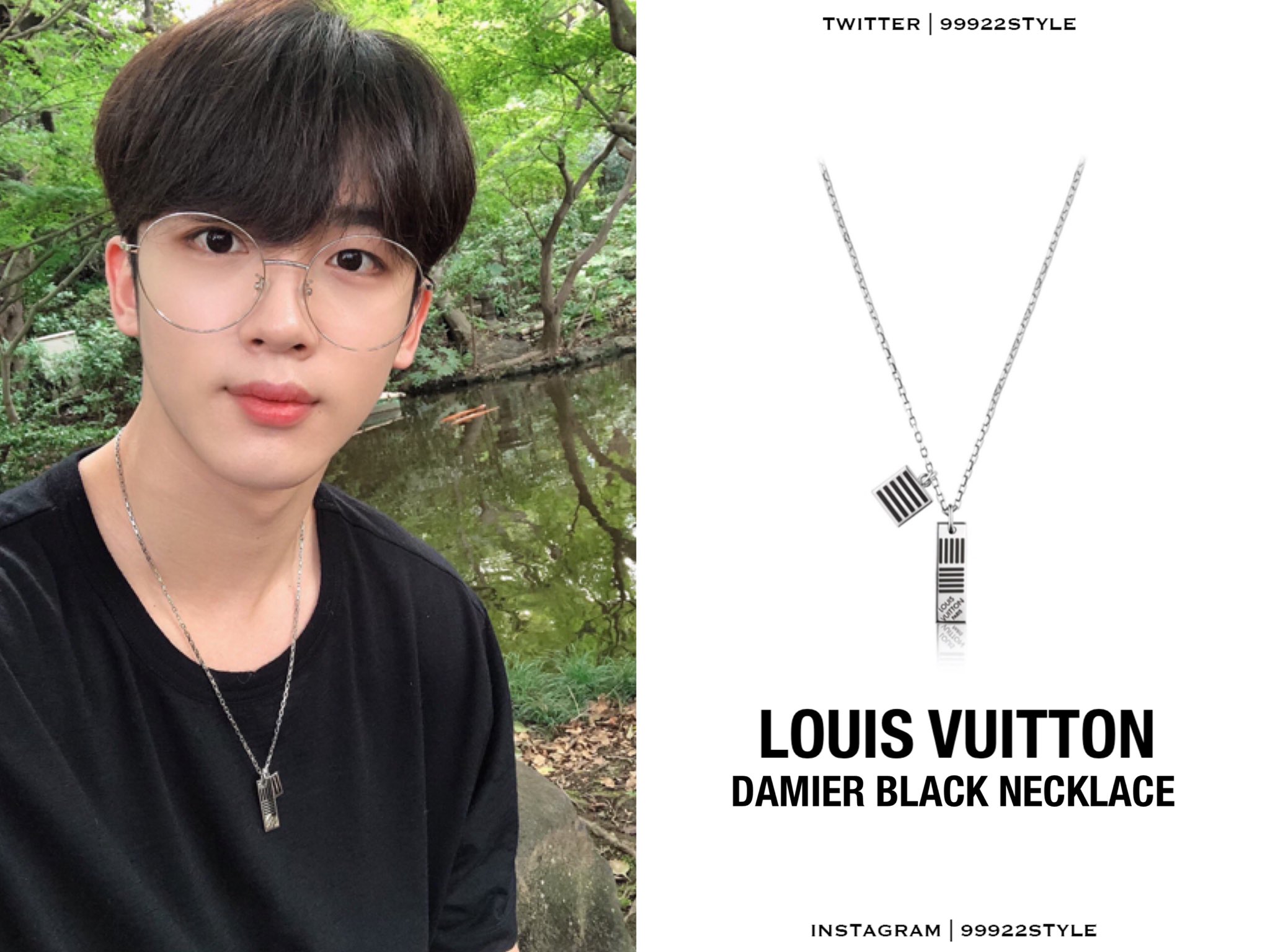Louis vuitton damier black necklace online