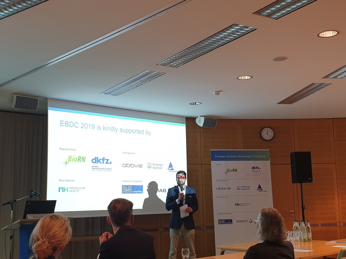 BioRNCluster's tweet image. Closing session at #EBDC moderated by M. Buehler @LifeScienceAcc with six start ups ready to pitch. @BIODeutschland @TPHeidelberg @HDStartup