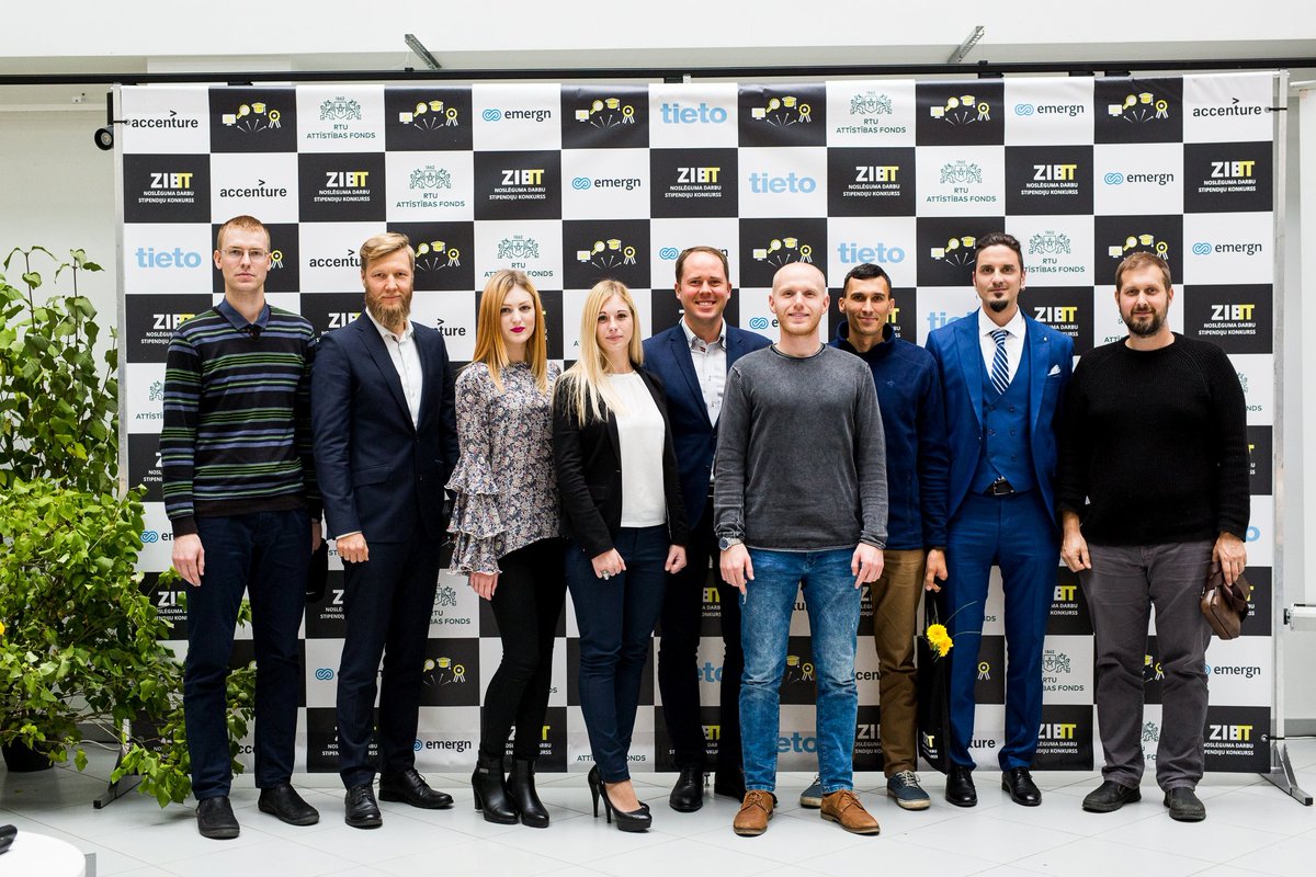 Proud that in #zibit2019 awards ceremony our student graduation thesis got 3 out of 6 awards. Best bachelor paper in Latvia (Bernhards Bernans), Second best bachelor paper (Amanda Klavina) and in masters competition third best master thesis in Latvia (Francisks Jemeljanovs).