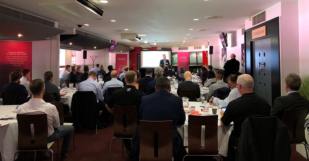AvoiraLimited's tweet image. It's kick off time at MUFC...! Avoira and Avaya are presenting to a packed Trafford Suite about the benefits of cloud voice and collaboration platforms as part of a DX strategy for businesses.

#fluentintechnology, #fluentavaya, #unifiedcommunications