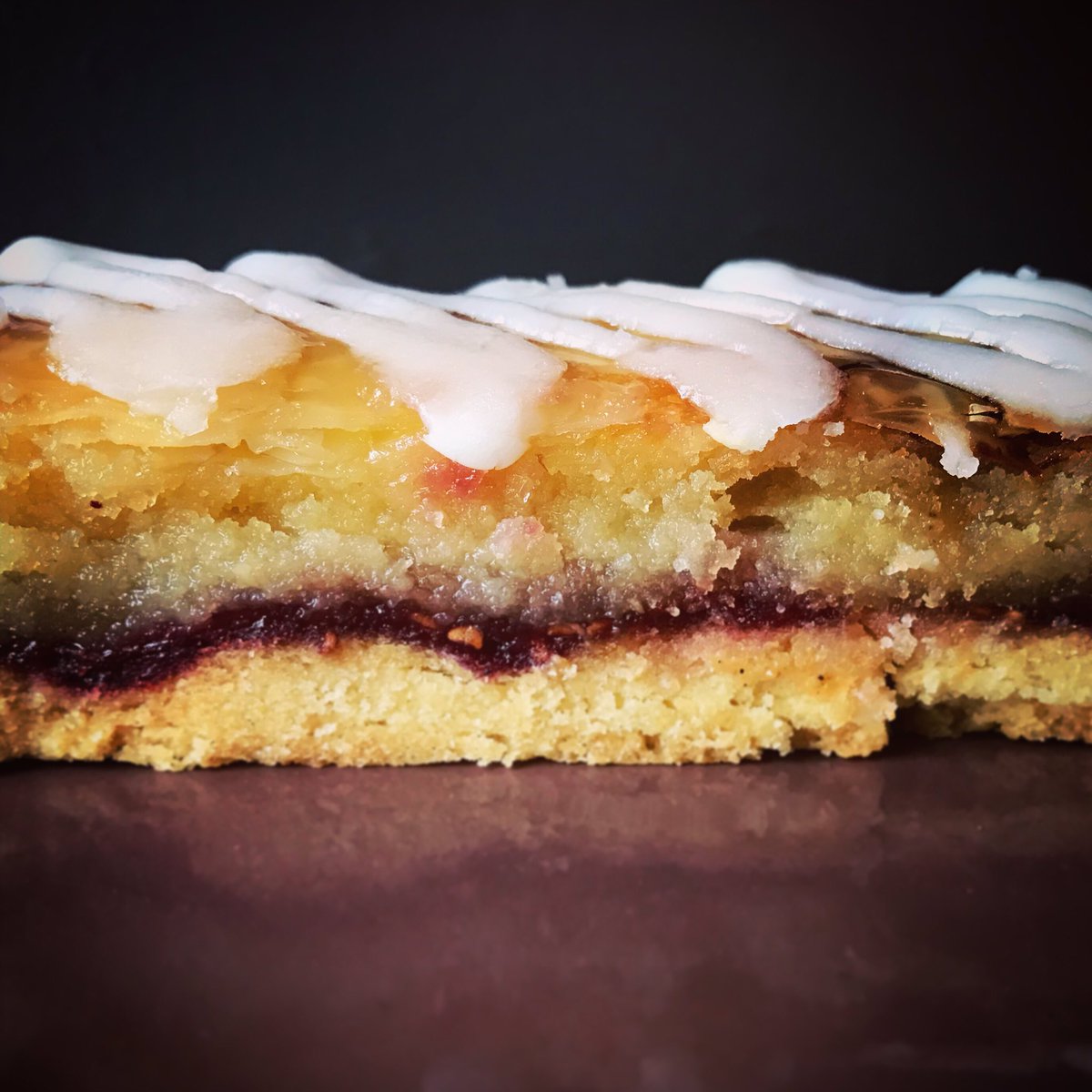 A little Bakewell Frangipane Slice to get me going today ❤️❤️ Hope to see all you lovely folks! 😊