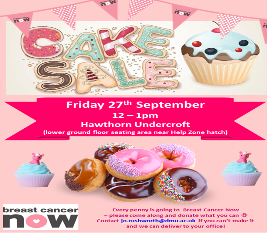 Prof Jo Rushworth NTF(非凡) (@biolology_lincs) on Twitter photo Cake sale at DMU on FRIDAY 27TH SEPTEMBER. We're raising money for Breast Cancer Now. Please come along and enjoy 🍩🧁 We can deliver to your office! Please retweet thanks <a href="/dmuleicester/">dmuleicester</a> <a href="/KaushikaPatel1/">Kaushika Patel</a> <a href="/DMUHoSAHS/">P Illingworth he/him</a> <a href="/RkpatelDMU/">Rakesh</a> <a href="/jojeory/">Jo (Joanne) Tonkin (Jeory)</a> <a href="/HaseebAhmad2/">Haseeb Ahmad 💙🏳️🌈🇬🇧🇵🇰</a> <a href="/DrDouglasGray/">Douglas Gray</a> <a href="/DunfordLouise/">Louise Dunford</a> Cake sale at DMU on FRIDAY 27TH SEPTEMBER. We're raising money for Breast Cancer Now. Please come along and enjoy 🍩🧁 We can deliver to your office! Please retweet thanks <a href="/dmuleicester/">dmuleicester</a> <a href="/KaushikaPatel1/">Kaushika Patel</a> <a href="/DMUHoSAHS/">P Illingworth he/him</a> <a href="/RkpatelDMU/">Rakesh</a> <a href="/jojeory/">Jo (Joanne) Tonkin (Jeory)</a> <a href="/HaseebAhmad2/">Haseeb Ahmad 💙🏳️🌈🇬🇧🇵🇰</a> <a href="/DrDouglasGray/">Douglas Gray</a> <a href="/DunfordLouise/">Louise Dunford</a>