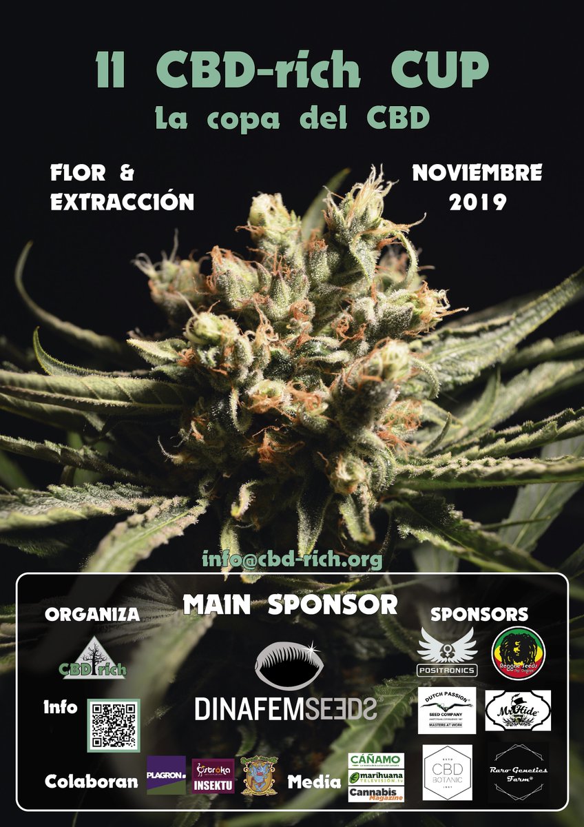cannabidiolrich's tweet photo. ¡La copa del #CBD ya está aquí!

El registro tiene que realizarse antes del 30 de octubre y es gratuito 🎉

Casas de semillas, asociaciones, grow shops y autocultivadores se disputarán tres premios en las categorías de flor y extracción ✊
 
#IICBDrichCUP #CBDrich #CBDeando https://t.co/28dct1tzxb
