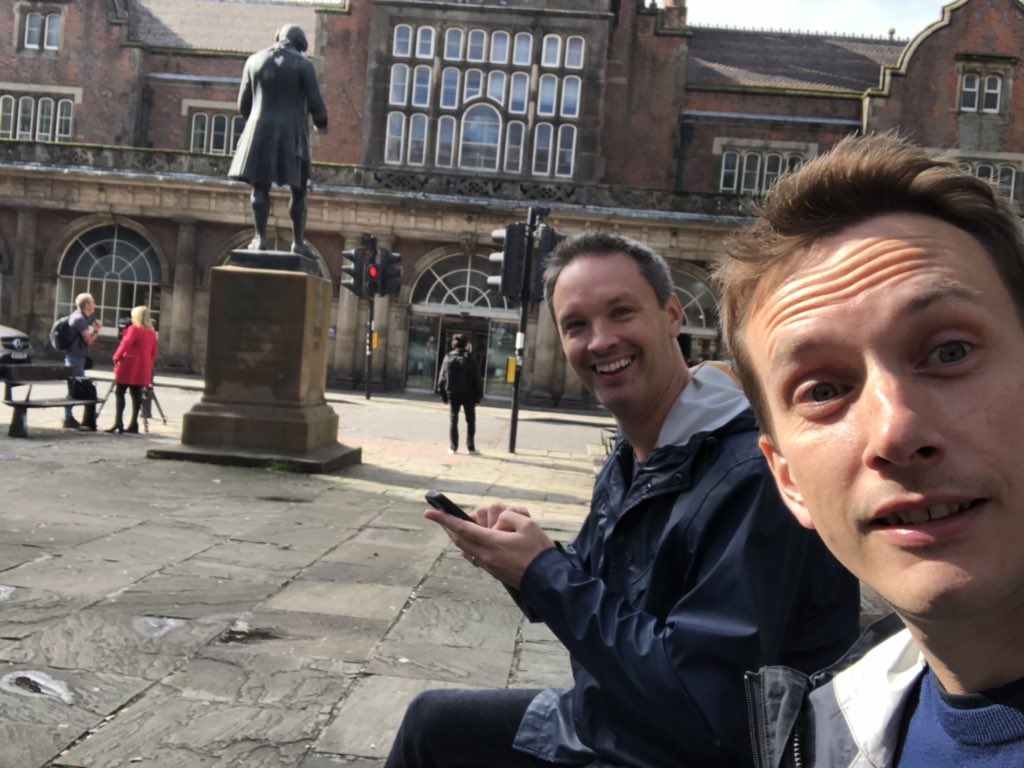 Back home in Staffordshire with producer <a href="/christoffler/">Chris Ancil</a> &amp; Josiah Wedgwood - looking forward to bringing Stoke-on-Trent to the world on <a href="/BBCOS/">BBC Outside Source</a> later! What do you want to know? #wearestokeontrent