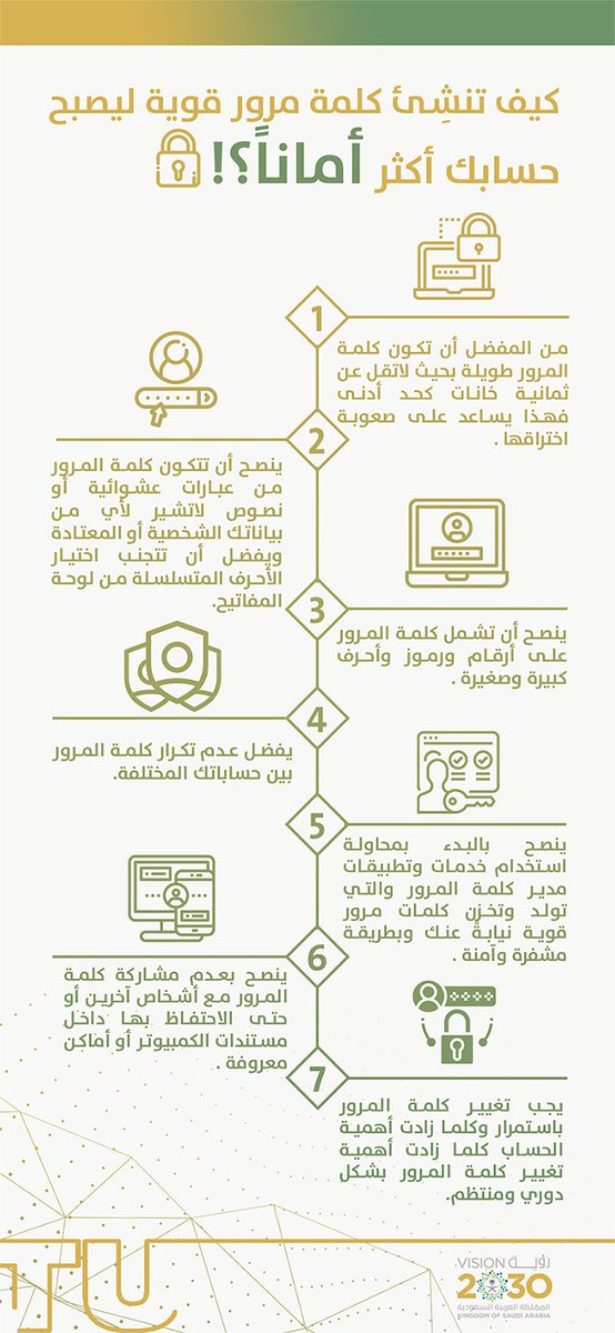 TUELIT's tweet photo. #ومضة_رقمية - كيف تجعل حسابك أكثر أماناً!

#جامعة_الطائف 
#جامعه_الطايف_تحصد_الاعتماد https://t.co/P0MaoQhfZs